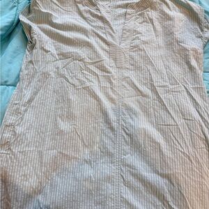 Vineyard Vines Light Blue and White Striped Mini Dress